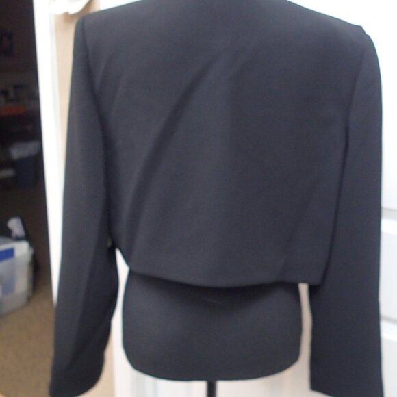 Jacqueline Ferrar Crop Style Black Jacket  Size 10 - Picture 5 of 8
